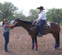 Diana instructing her son Royce.